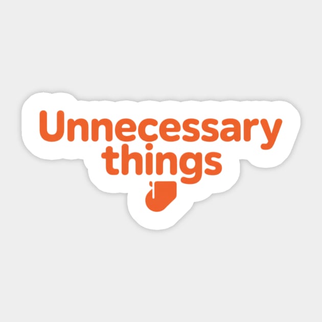 Unnecessary Things - Modern Sticker by Lou Johnson